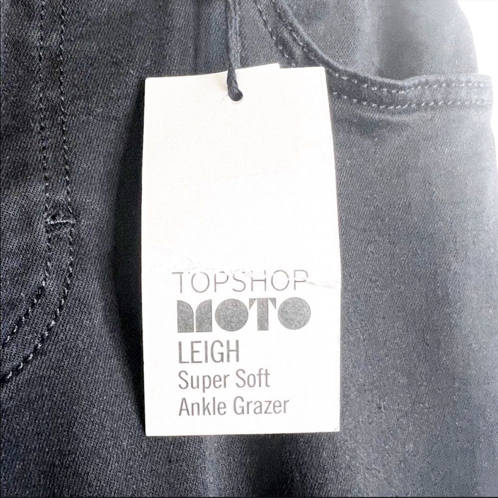 NWT Topshop Moto Black Leigh Super Soft Ankle Grazer, Size 25 - Picture 9 of 12